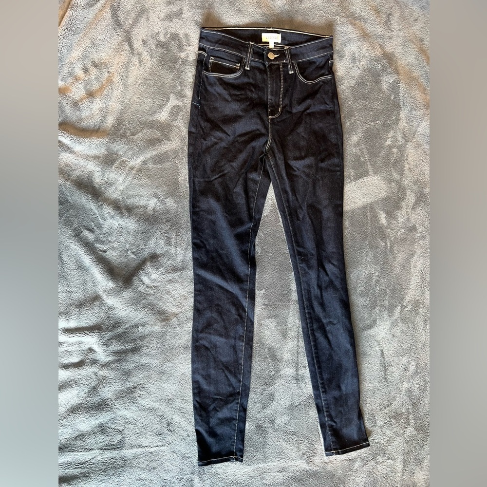 New L'agence Womens Jeans Blue Margot Skinny Dark Vintage Wash - Picture 3 of 5